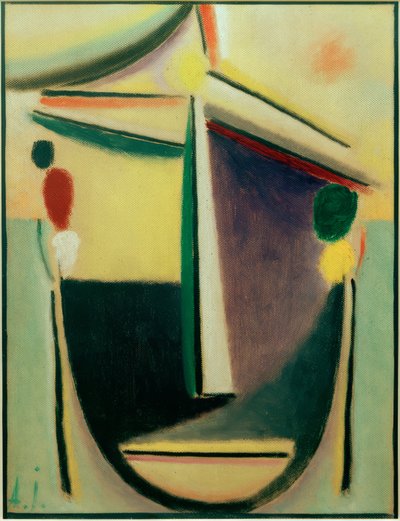 Tête abstraite : noir-jaune-violet - Alexej von Jawlensky